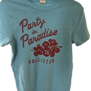 Hollister Teal 'Party in Paradise' T-Shirt
